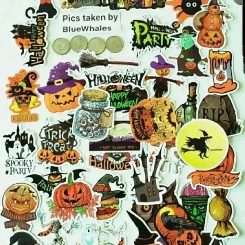 Halloween Holiday witch ghost punking 50 stickers